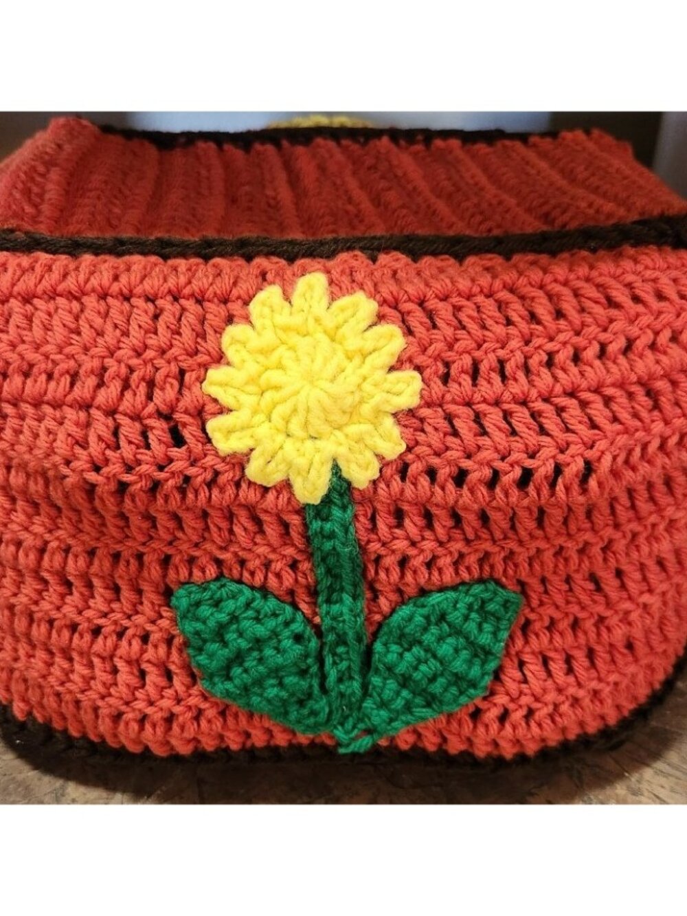Vintage Crochet Sunflower Toaster Cover